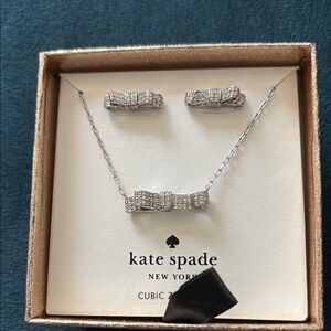 Kate Spade Bow Necklace and earrings